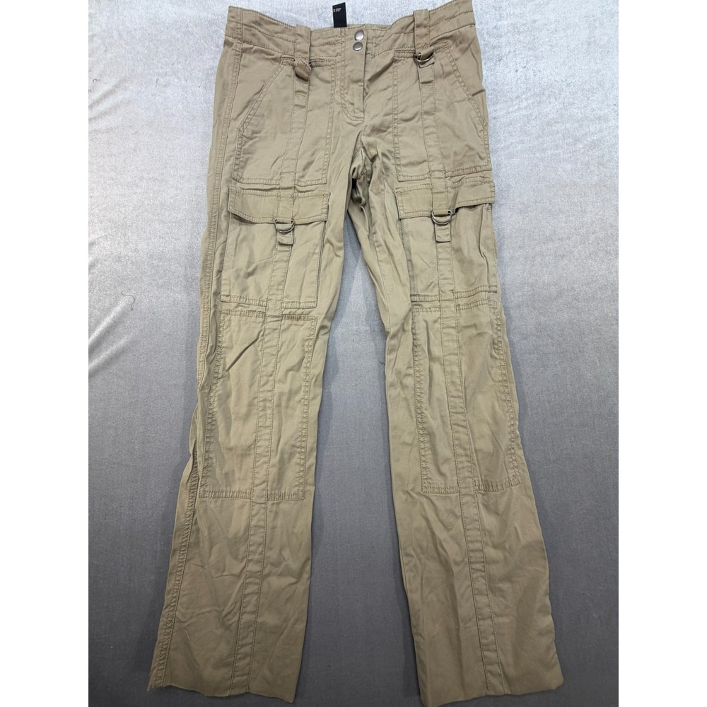 DKNY Women Khaki Cargo Pants Size 6 Cotton Spandex Blend